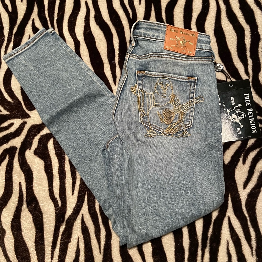 True Religion Jennie Buddha Back Pocket Skinny Jeans - Picture 6 of 10